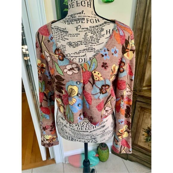 Joseph Ribkoff Floral Crop Sweater - Picture 7 of 7